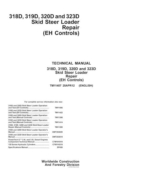 320d skid steer manual|318d skid steer repair manual.